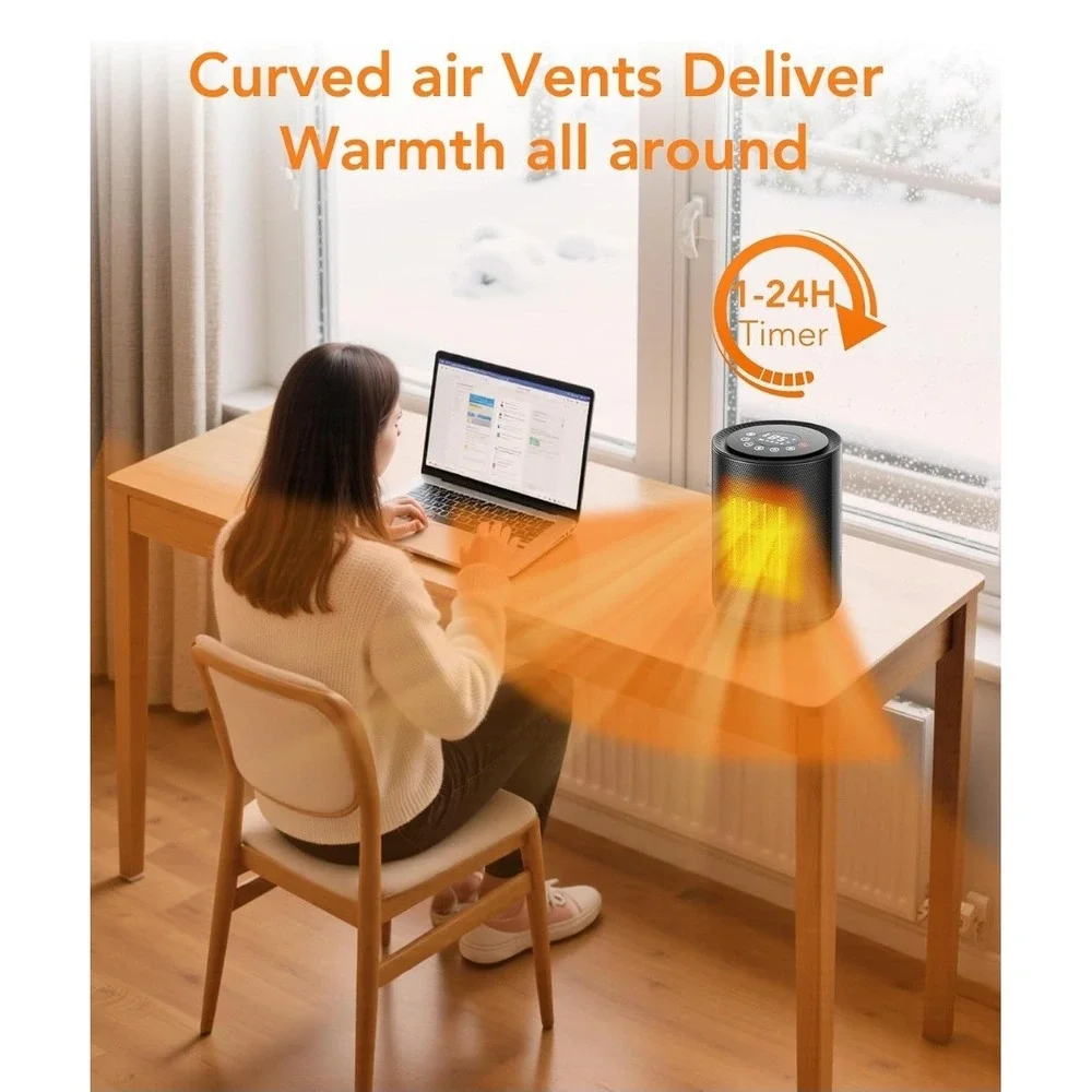 Space Heater for Indoor Use, Portable Electric Heaters with Digital Display and